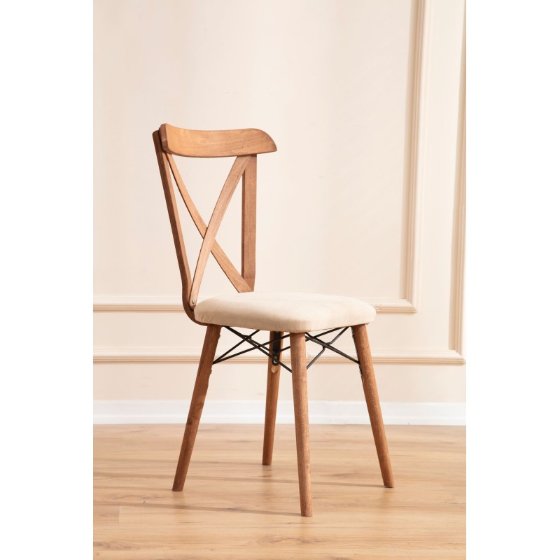 Extendable Dining Table & Chairs Set (5 Pieces) Cenova - Brown Brown