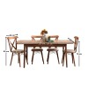 Extendable Dining Table & Chairs Set (5 Pieces) Cenova - Brown Brown
