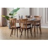 Extendable Dining Table & Chairs Set (5 Pieces) Fergana - Brown Brown