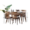 Extendable Dining Table & Chairs Set (5 Pieces) Fergana - Brown Brown