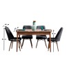 Extendable Dining Table & Chairs Set (5 Pieces) Lidyana - Anthracite Anthracite