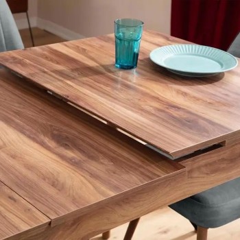 Extendable Dining Table & Chairs Set (5 Pieces) Lidyana - Grey Grey