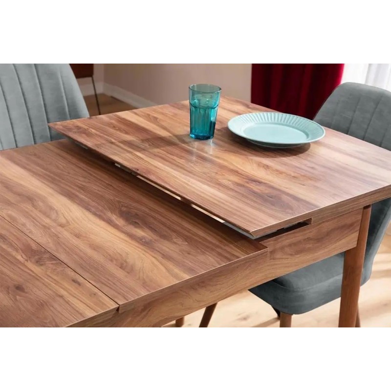 Extendable Dining Table & Chairs Set (5 Pieces) Lidyana - Grey Grey