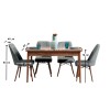Extendable Dining Table & Chairs Set (5 Pieces) Lidyana - Grey Grey