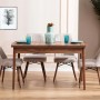 Extendable Dining Table & Chairs Set (5 Pieces) Lidyana - Cream Cream