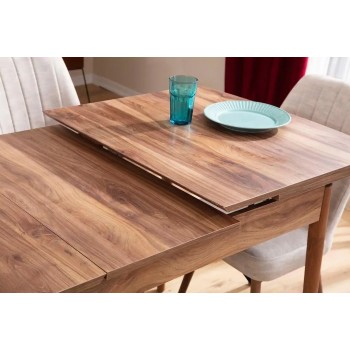 Extendable Dining Table & Chairs Set (5 Pieces) Lidyana - Cream Cream