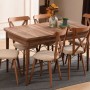 Extendable Dining Table & Chairs Set (7 Pieces) Cenova - Brown Brown