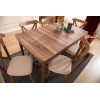 Extendable Dining Table & Chairs Set (7 Pieces) Cenova - Brown Brown