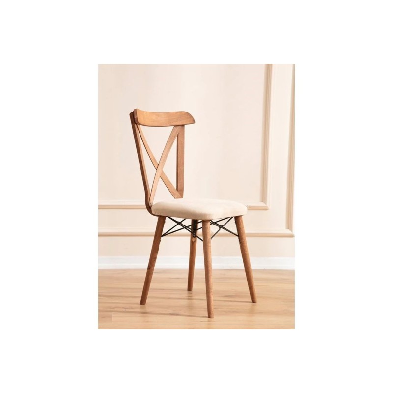 Extendable Dining Table & Chairs Set (7 Pieces) Cenova - Brown Brown