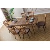 Extendable Dining Table & Chairs Set (7 Pieces) Fergana - Brown Brown