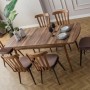 Extendable Dining Table & Chairs Set (7 Pieces) Fergana - Brown Brown