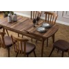 Extendable Dining Table & Chairs Set (7 Pieces) Fergana - Brown Brown