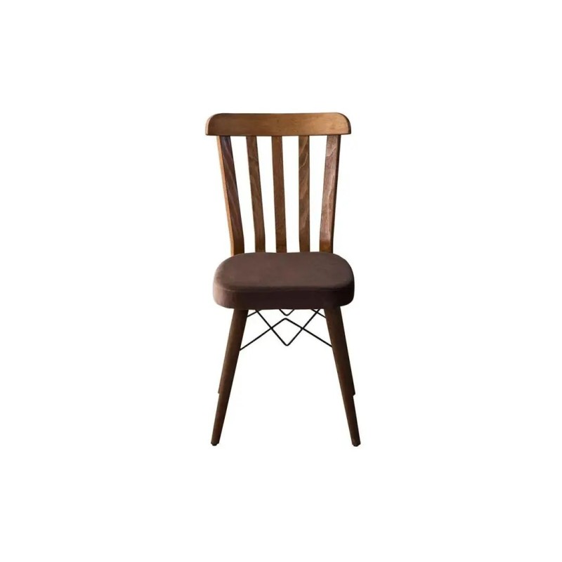 Extendable Dining Table & Chairs Set (7 Pieces) Fergana - Brown Brown