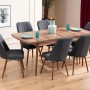Extendable Dining Table & Chairs Set (7 Pieces) Lidyana - Anthracite Anthracite
