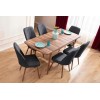 Extendable Dining Table & Chairs Set (7 Pieces) Lidyana - Anthracite Anthracite