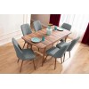 Extendable Dining Table & Chairs Set (7 Pieces) Lidyana - Grey Grey