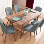 Extendable Dining Table & Chairs Set (7 Pieces) Lidyana - Grey Grey