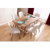 Extendable Dining Table & Chairs Set (7 Pieces) Lidyana - Cream Cream