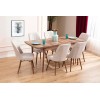 Extendable Dining Table & Chairs Set (7 Pieces) Lidyana - Cream Cream