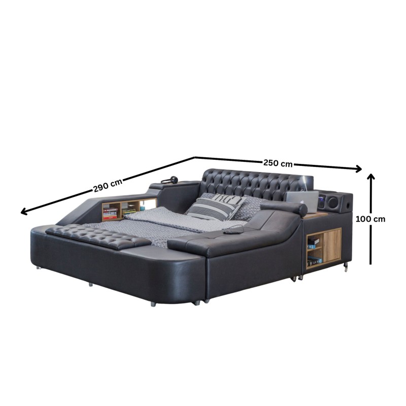 Double Bedstead Dorwell Smart - Black Black