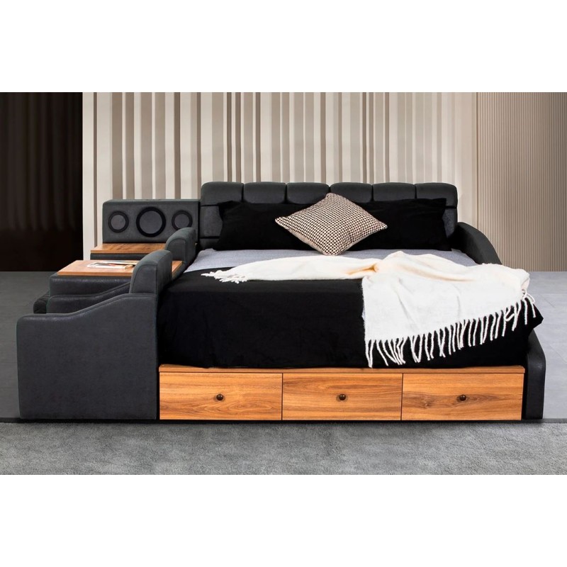 Double Bedstead Nina Smart - Grey Grey