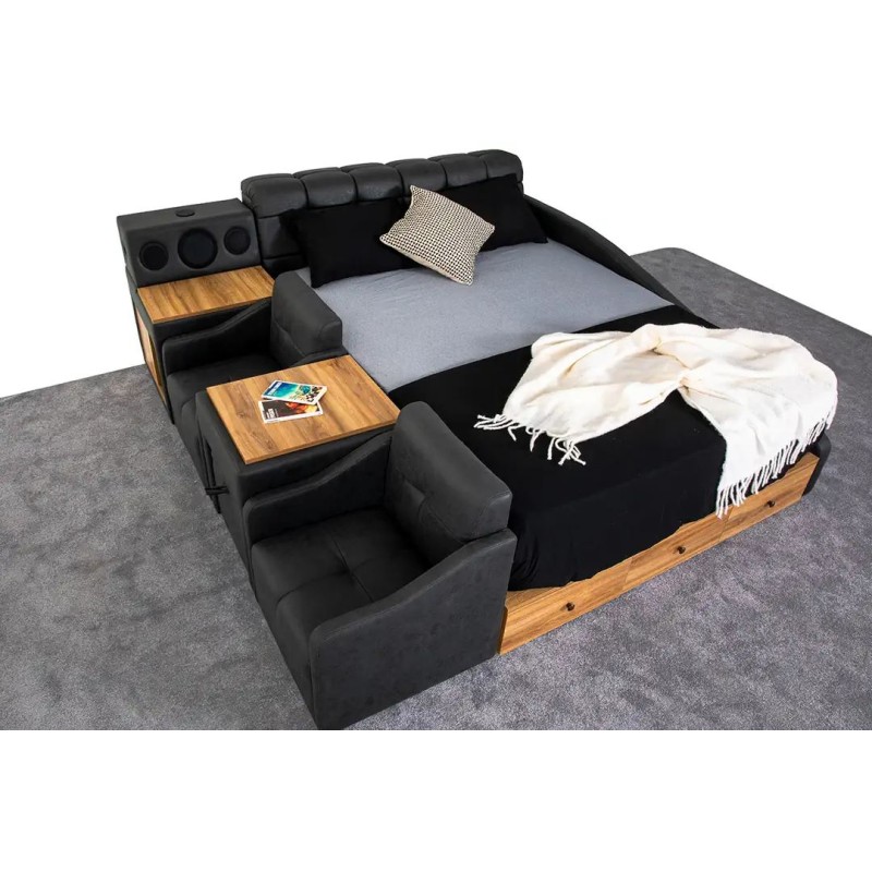 Double Bedstead Nina Smart - Grey Grey