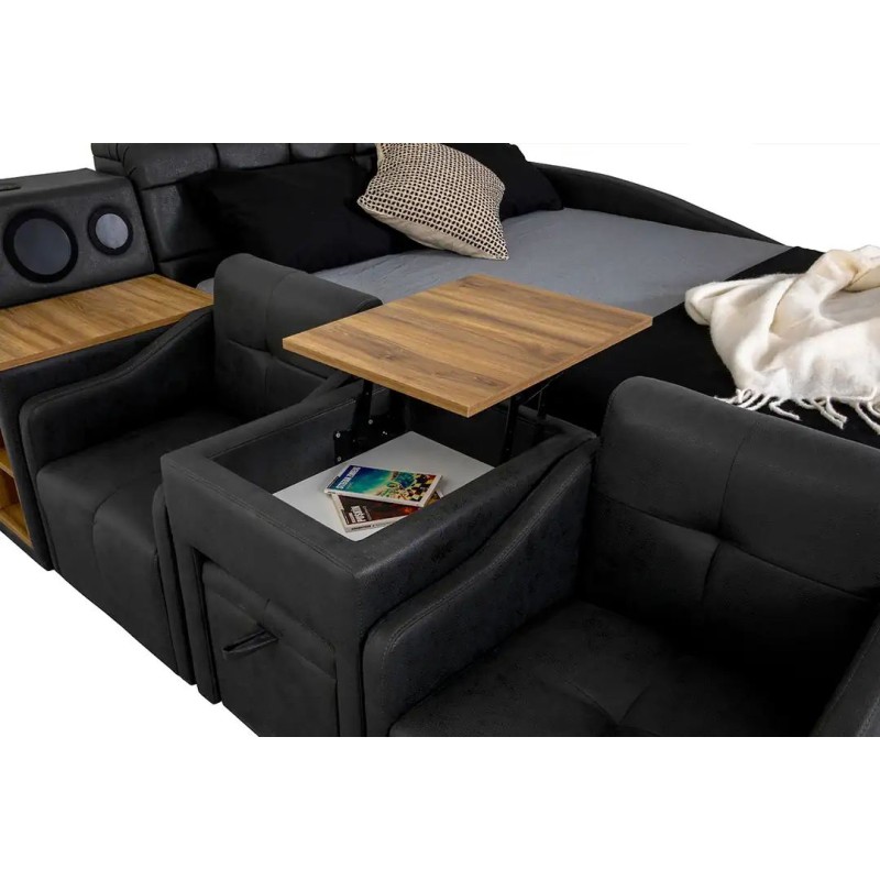 Double Bedstead Nina Smart - Grey Grey