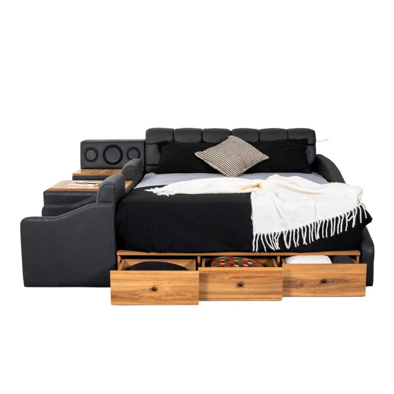 Double Bedstead Nina Smart - Grey Grey