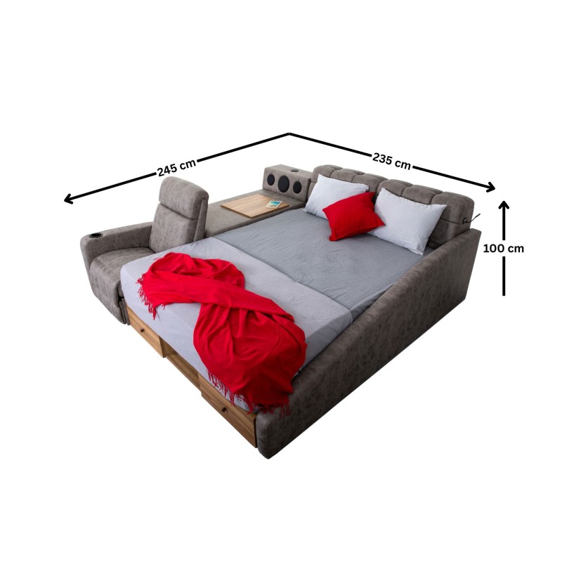 Double Bedstead Whesley Smart - Brown Brown