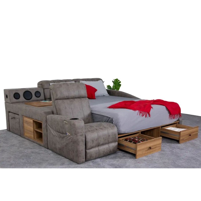 Double Bedstead Whesley Smart - Brown Brown