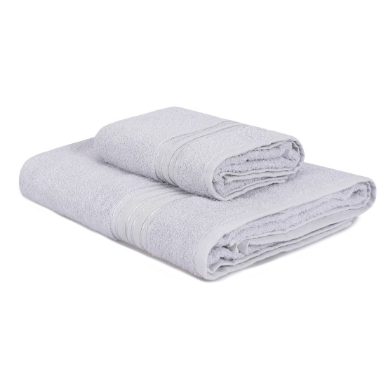 Towel Set (2 Pieces) Dora - Grey Grey Lessentiel Towel Set (2 Pieces) Dora - Grey Grey