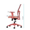 Office Chair Lumbar 108 - Salmon Salmon