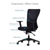Office Chair Set (2 Pieces) Lumbar 108 - Black Black