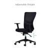 Office Chair Set (2 Pieces) Lumbar 108 - Black Black