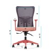 Office Chair Set (2 Pieces) Lumbar 108 - Salmon Salmon