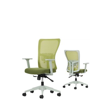 Office Chair Set (2 Pieces) Lumbar 108 - Green Green