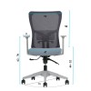 Office Chair Set (2 Pieces) Lumbar 108 - Grey Grey