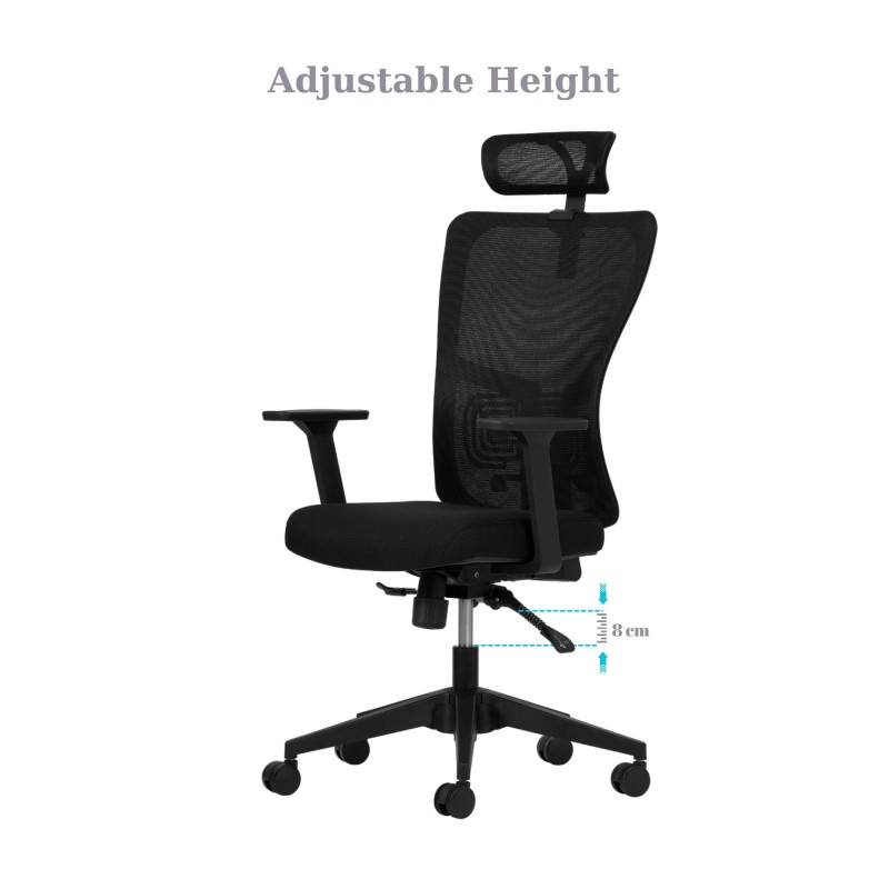 Office Chair Lumbar 126 - Black Black
