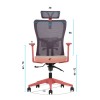 Office Chair Lumbar 126 - Salmon Salmon
