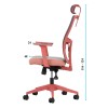 Office Chair Lumbar 126 - Salmon Salmon