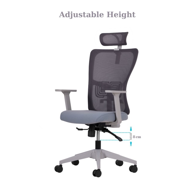 Office Chair Lumbar 126 - Grey Grey
