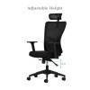 Office Chair Set (2 Pieces) Lumbar 126 - Black Black