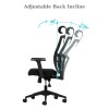 Office Chair Set (2 Pieces) Lumbar 126 - Black Black