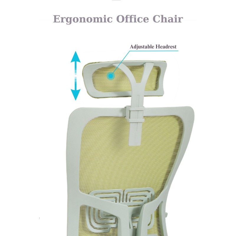 Office Chair Set (2 Pieces) Lumbar 126 - Green Green