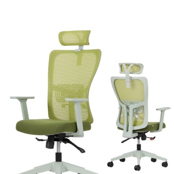 Office Chair Set (2 Pieces) Lumbar 126 - Green Green