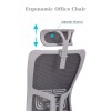 Office Chair Set (2 Pieces) Lumbar 126 - Grey Grey
