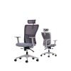 Office Chair Set (2 Pieces) Lumbar 126 - Grey Grey