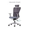 Office Chair Set (2 Pieces) Lumbar 126 - Grey Grey