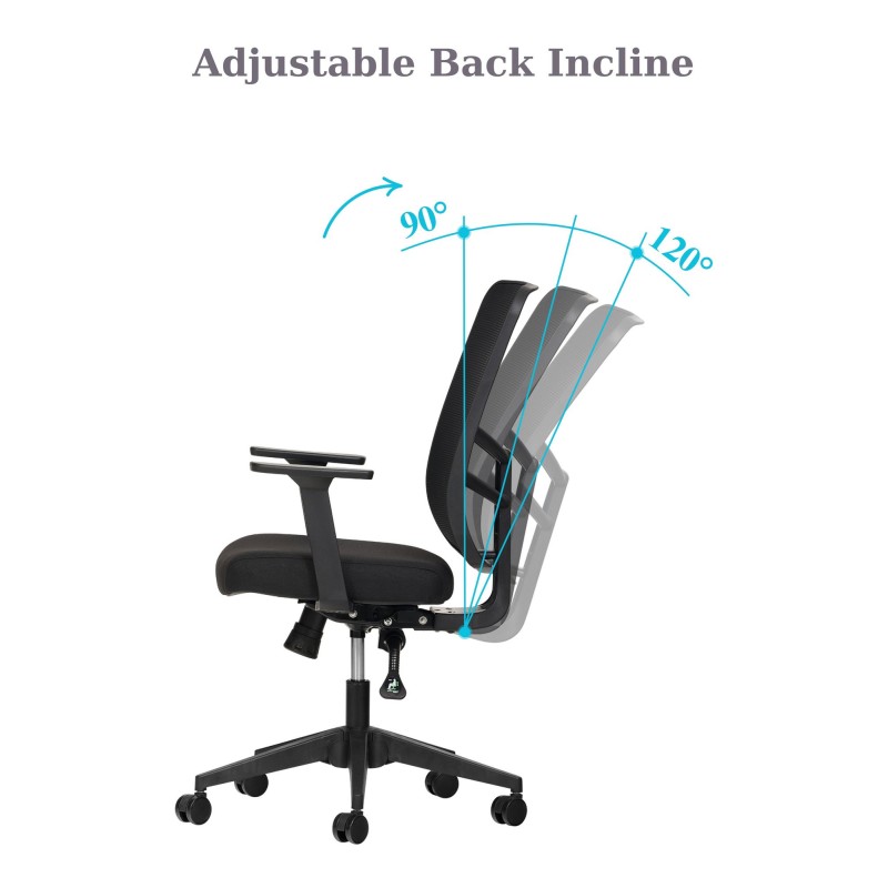 Office Chair Leto 108 - Black Black