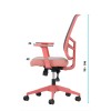 Office Chair Set (2 Pieces) Leto 108 - Salmon Salmon